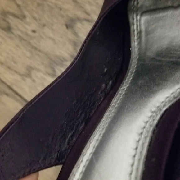 Bebe Zahara Purple Satin Heels Size 7 - Picture 4 of 15